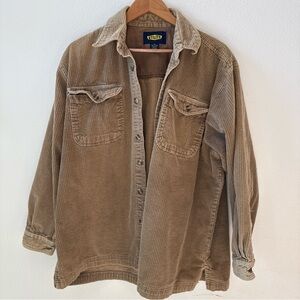 Vintage Utility Sturdy Corduroy Button-Up Shirt Men’s XL